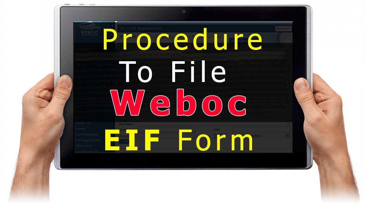 Complete procedure How to file Form-I In WeBoc
