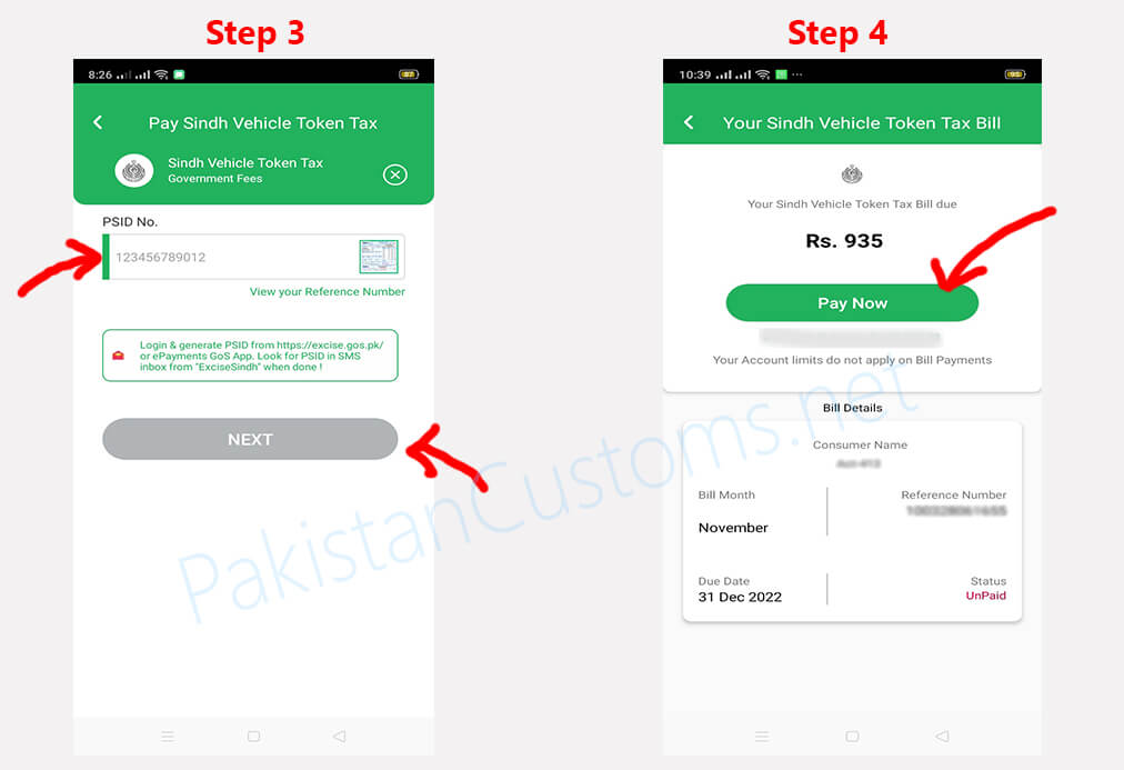 Car tax payment online Using EasyPaisa