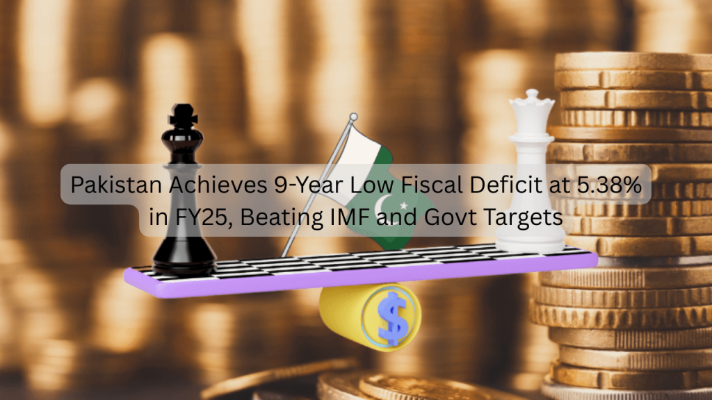 Pakistan Achieves 9-Year Low Fiscal Deficit at 5.38% in FY25, Beating IMF and Govt Targets IMF